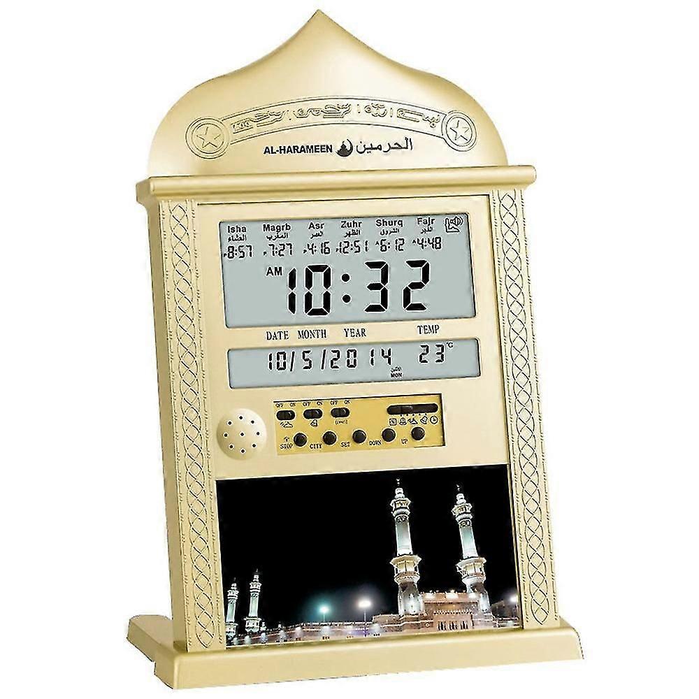 Azan Clock Athan Prayer Clock Automatic Azan Wall Prayer Clock Islamic Muslim Gold