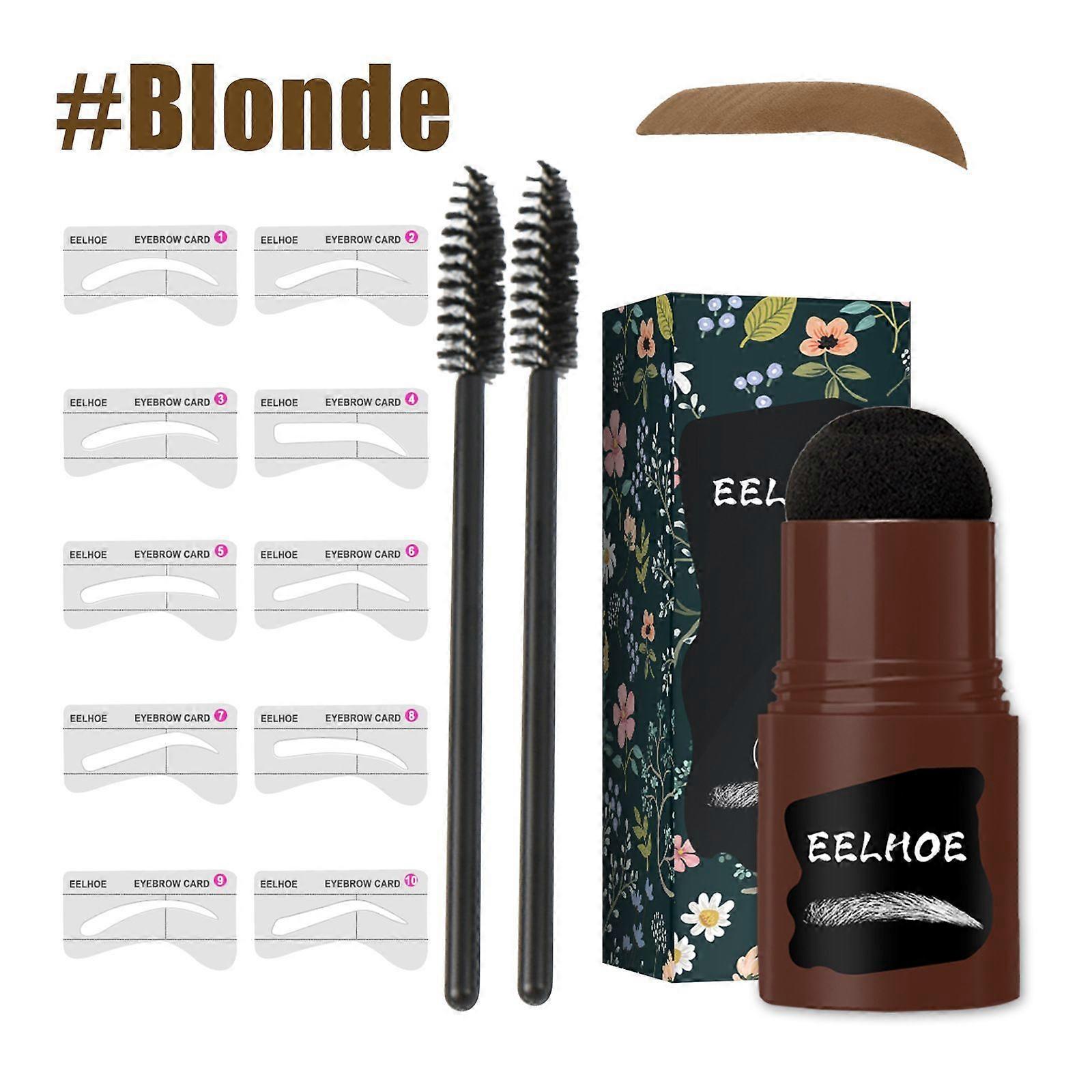 Eyebrow Stamp Stencil Kit, Long Lasting & Waterproof Eyebrow Stamp and Shaping Kit for Perfect Brow, with 10 Reusable Eyebrow Stencil and 2 Spiral Eye