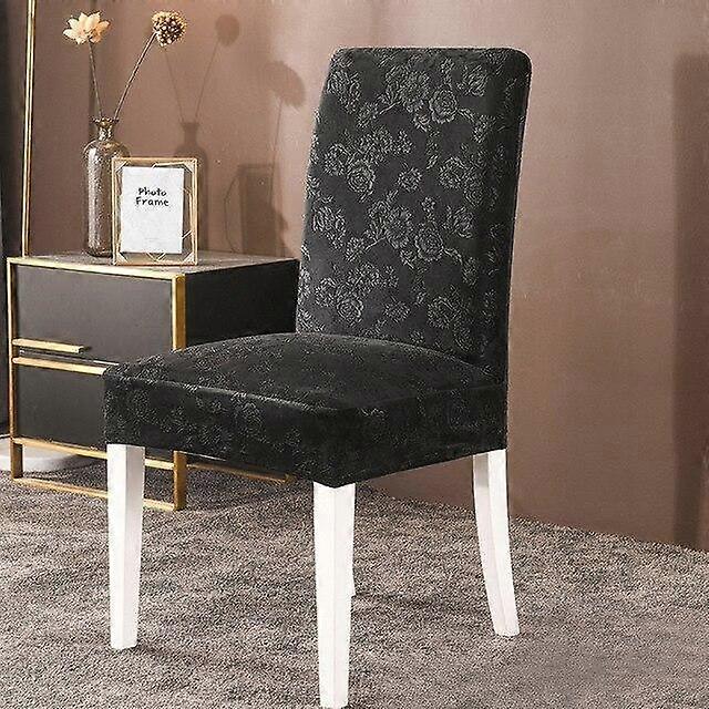 1/2/4/6 Pcs Velvet Extensible Dining Chair Cover Spandex Slipcover Case For Kitchen Dining Room Chair Covers Elastic Stretch