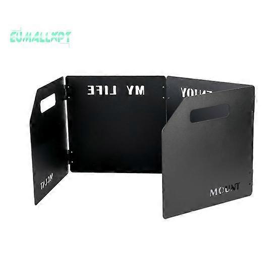 Stove Windscreen Foldable Hollow Out Easy to Carry Metal Portable 3 Folding Cooking Burner Wind Deflector BBQ Supplies