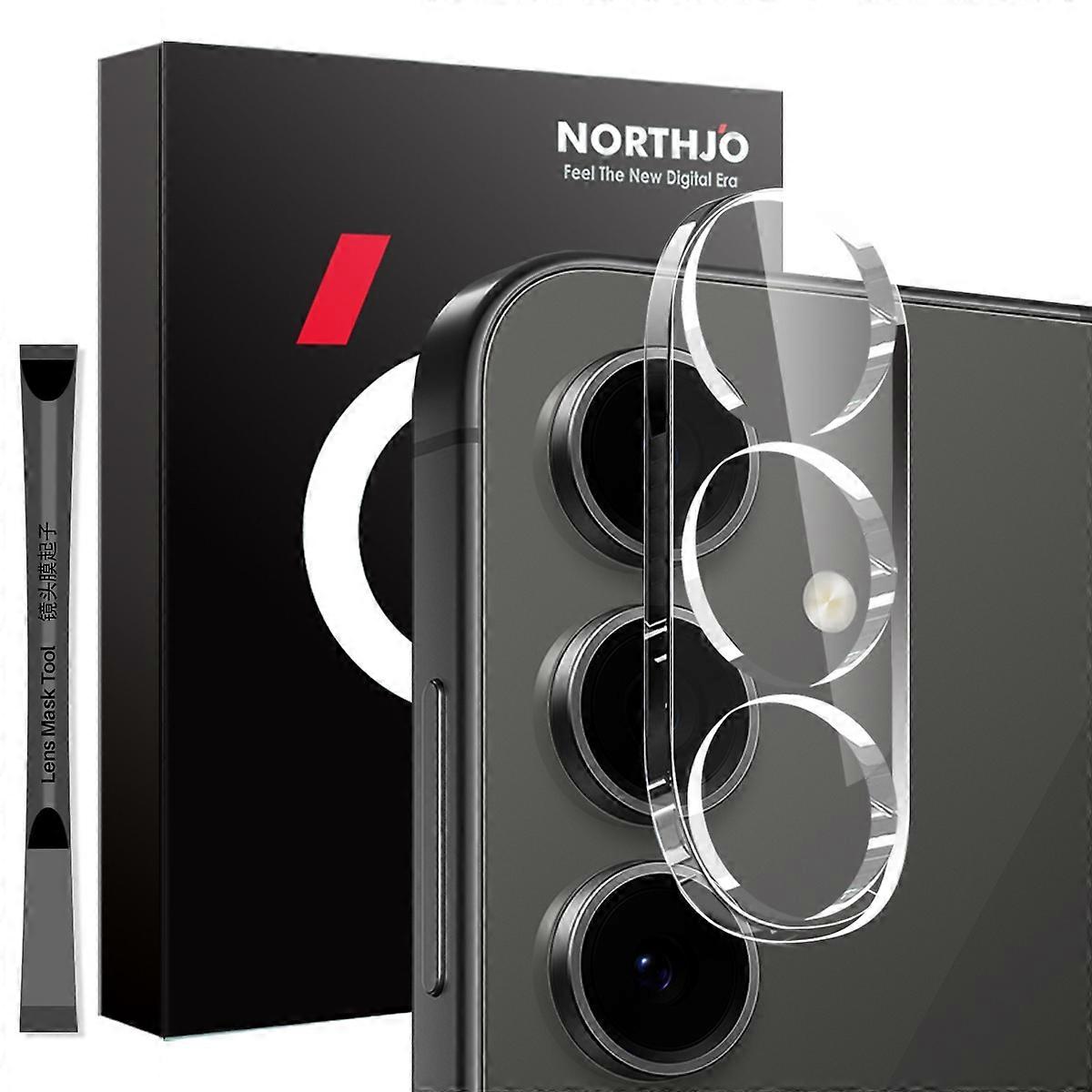 NORTHJO For Samsung Galaxy S25 Camera Lens Protector Tempered Glass HD Clear 3D Full Coverage