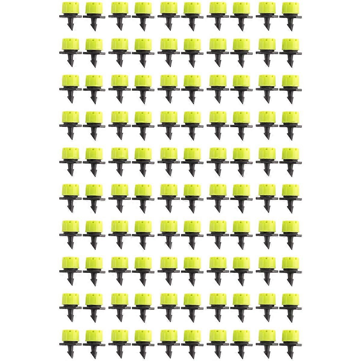 100Pcs 1/4Inch Adjustable Micro-Type Drip Irrigation System Watering Sprinklers Anti-Clogging Emitte