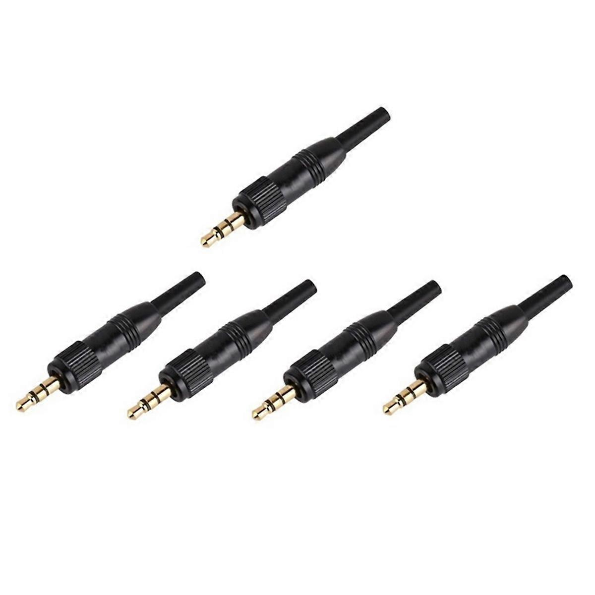 3.5mm Plug Stereo Screw Locking Audio Lock Connector for