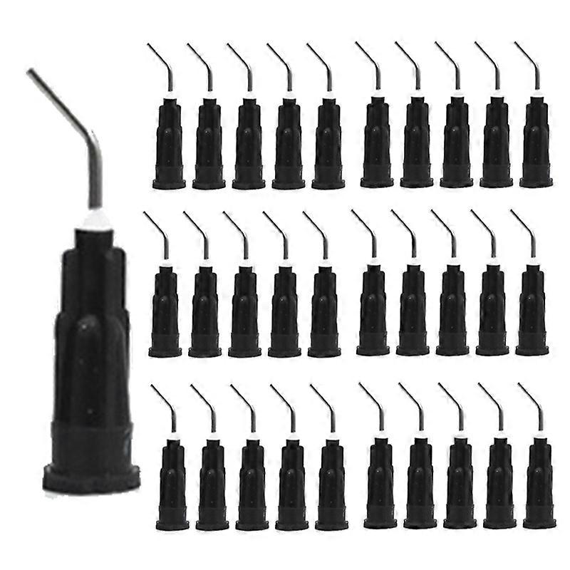 100Pcs Bent Dispensing Tips 20G, Blunt Tip Dispensing Needle, Dental Pre Bent Flow Dispensing Etch T