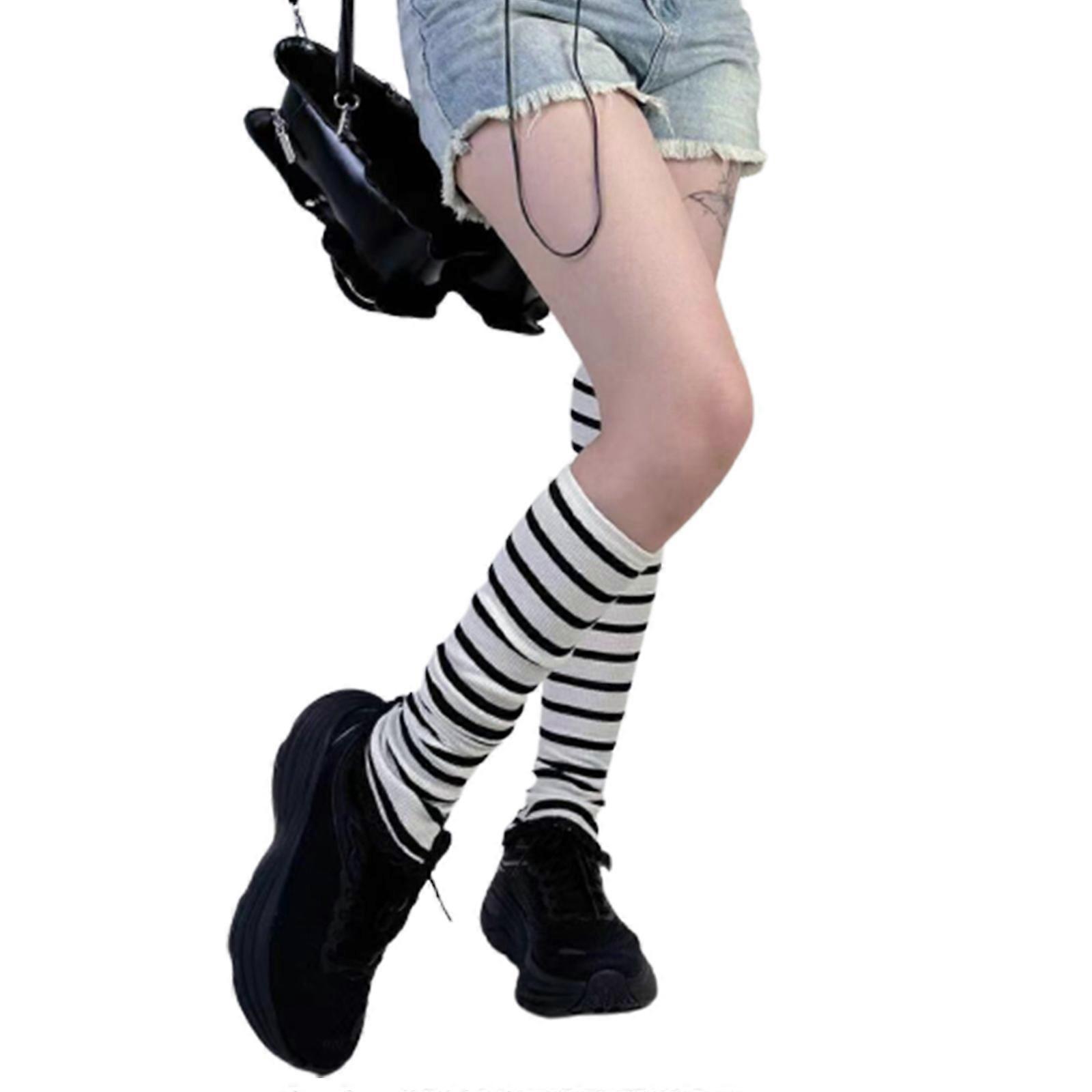 מחממי רגליים לנשים מחממי רגליים אופנה קפלים מחממי רגליים גרביים רגליים ארוכות גרביים סרוגה אופנה מגפיים חפתים תחפושות לבן