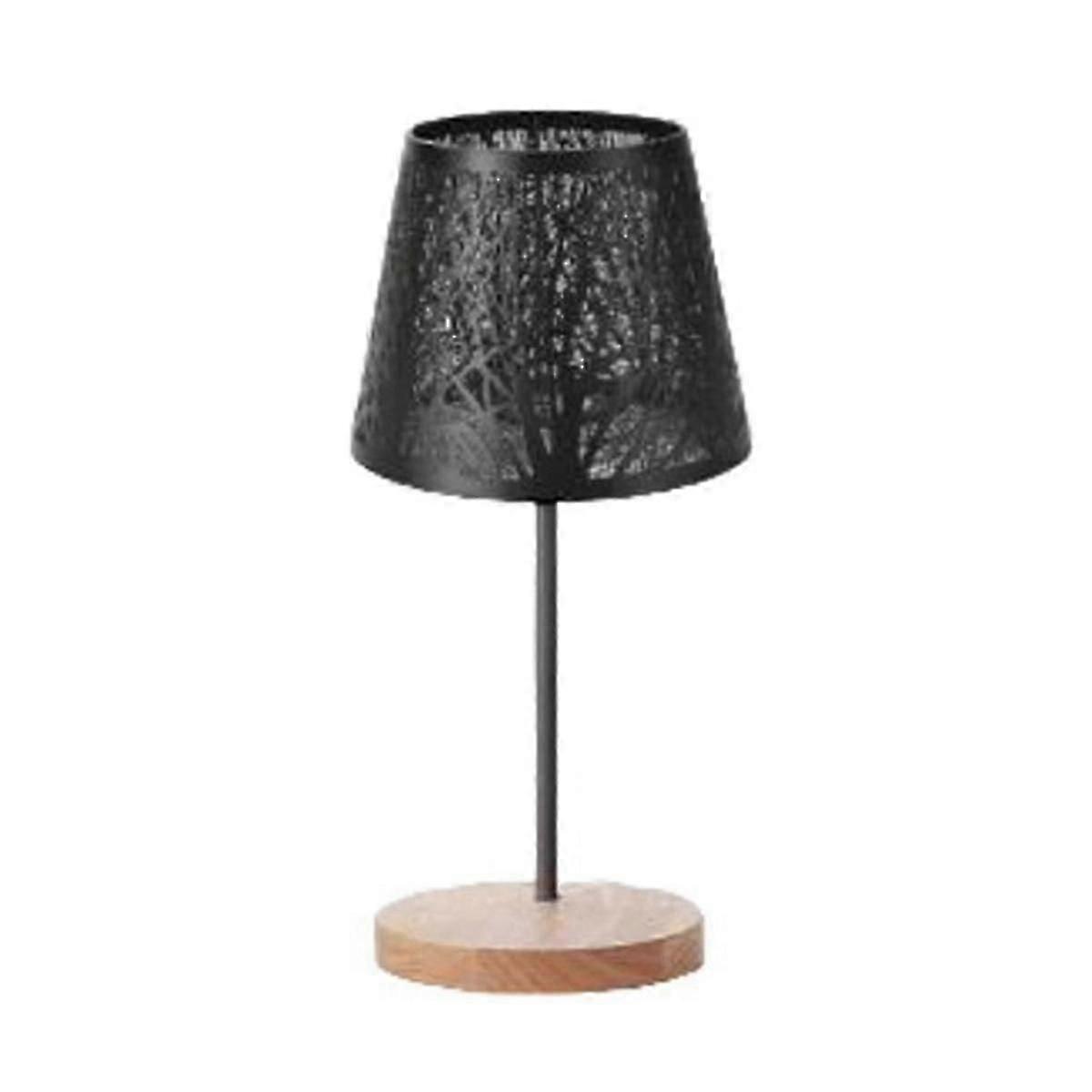 Table Lamp, Barrel Metal Lampshade and Base with Tree Pattern,Suitable for Tabletop Pendant Lamp Wa