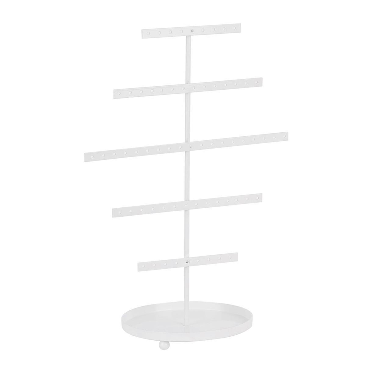 White 5-Layer Simple Earring Rack Earring Stand Jewelry Display Stand
