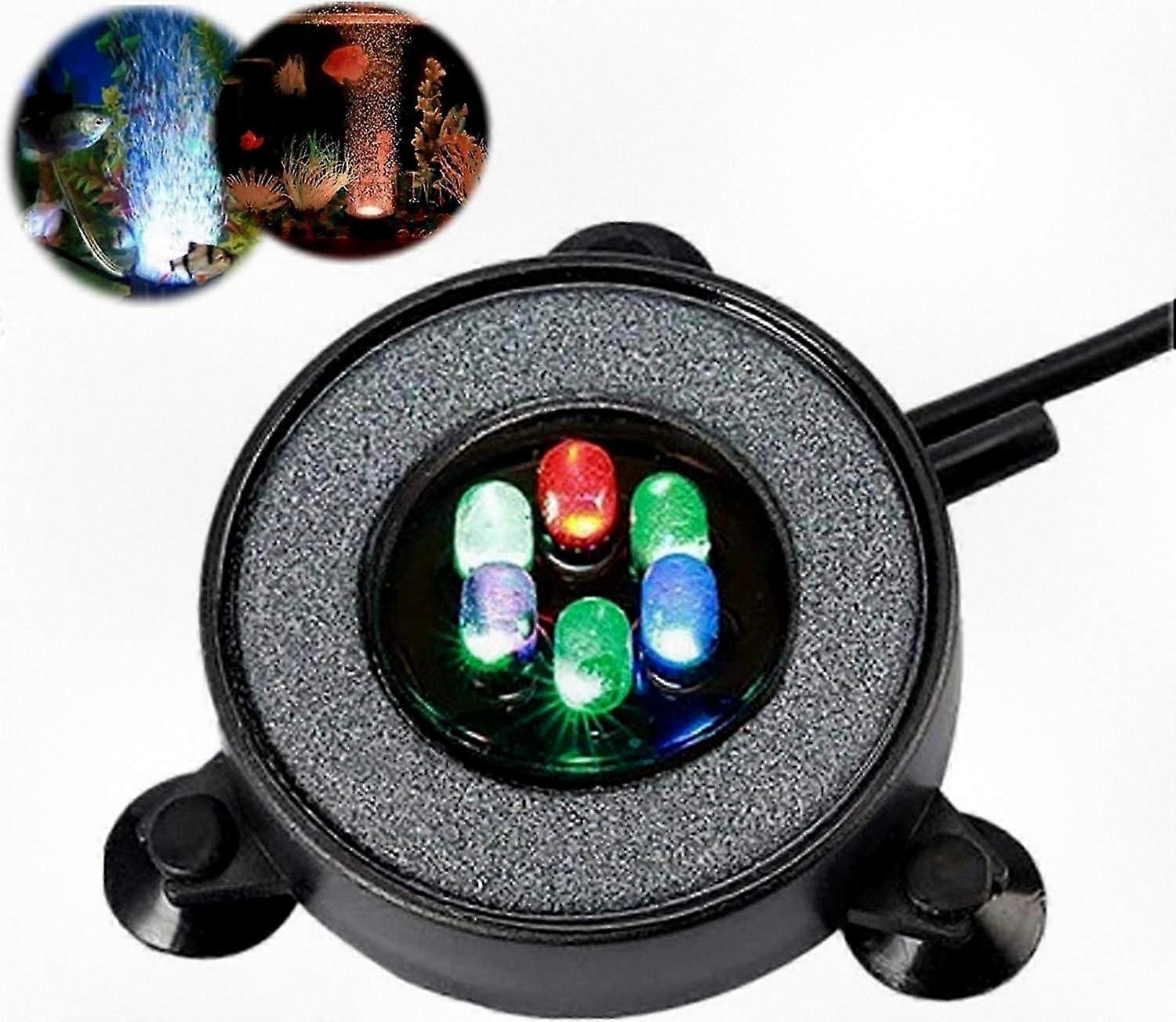 LED Bubble Stone for Aquarium with 6-Color Changing Light