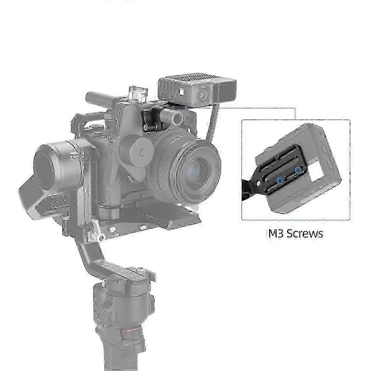 15mm Rod Clamp Adapter with Mounting Plate for Focus Pro LiDAR for Monitor, Wireless  mitter, Receiver