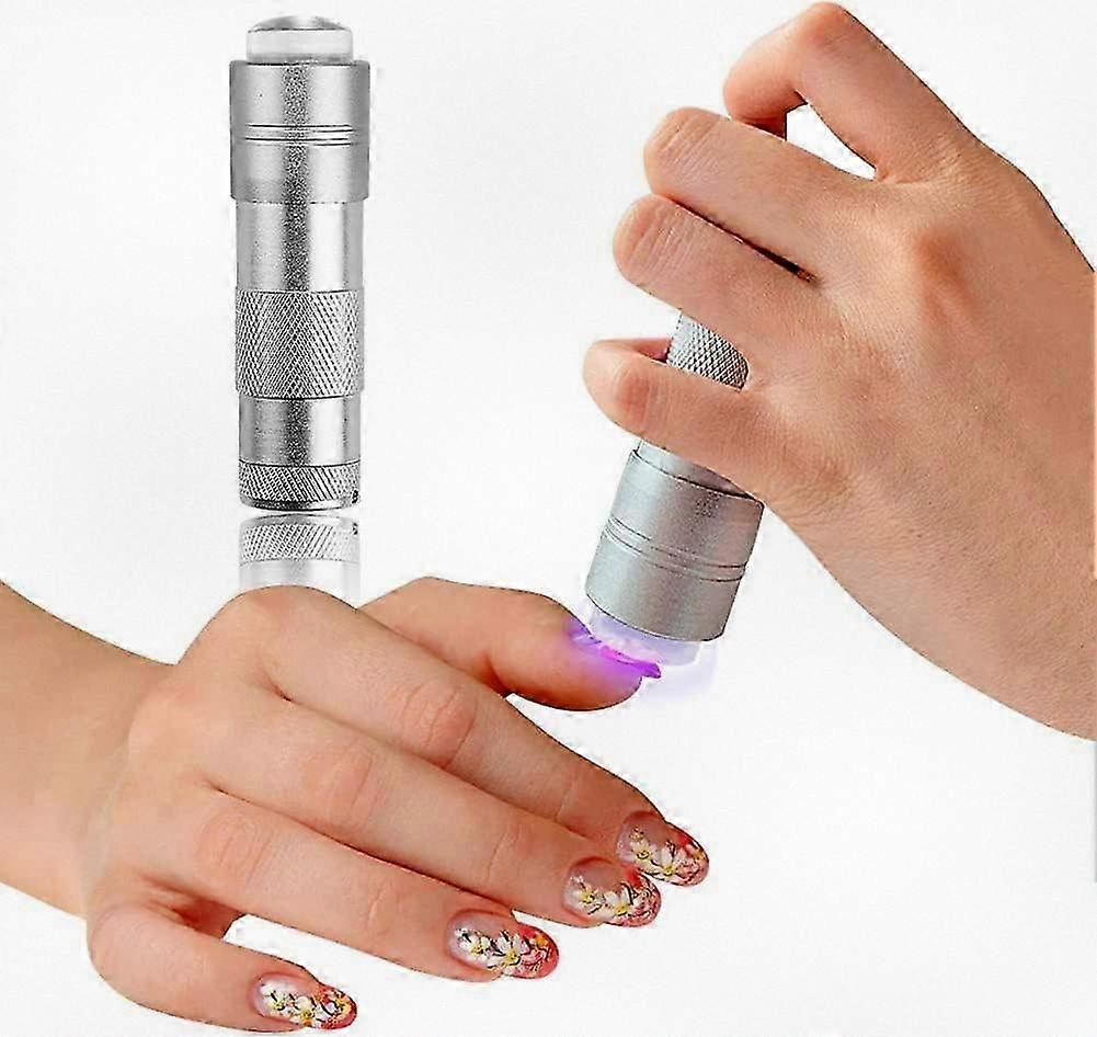 Compact UV LED Nail Lamp for Quick Touch-ups, Portable Silicone Light with Adjustable Head