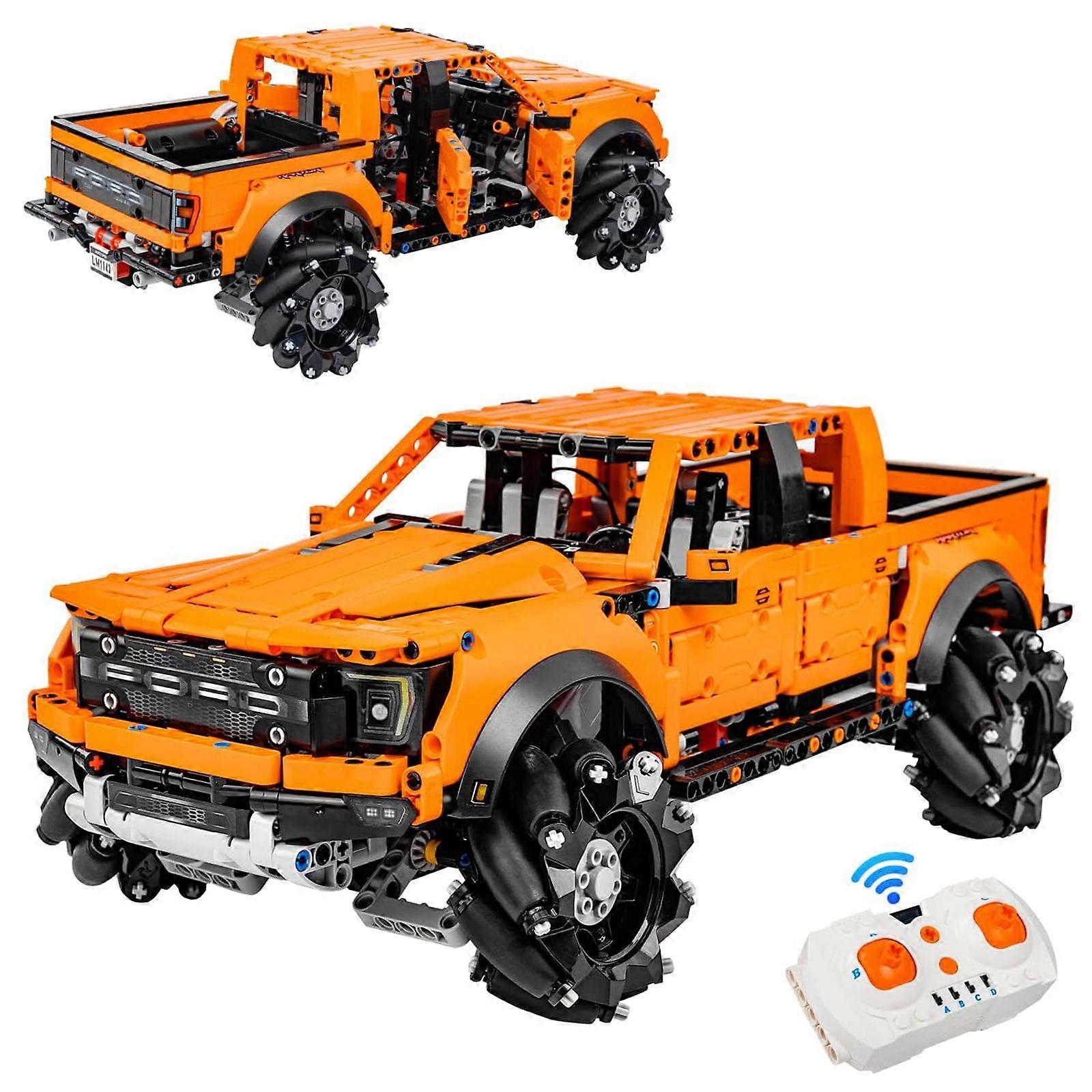 UNCLE BRICK X Raptor F-150 Technic Building Kit - 1417PCs RC Truck with Mecanum Wheels & Remote Control, STEM Engineering Set for Teens 12+ & Adults