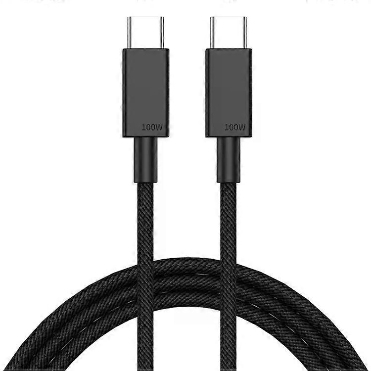 100W USB-C Fast Charging Data Cable-2m Length,Black Black