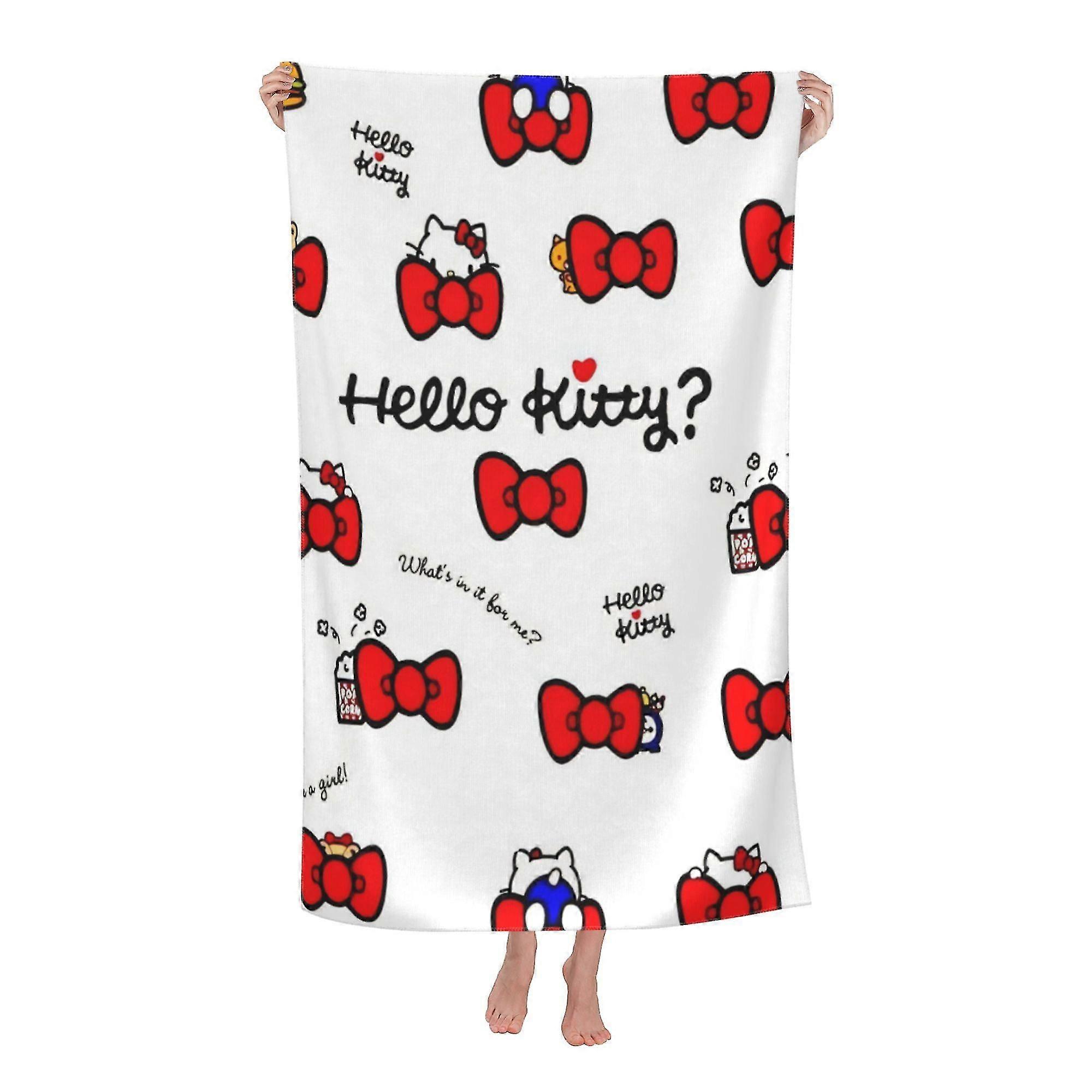 Hello Kitty Beach Towel, Large Microfiber Bath Towel #mkuu