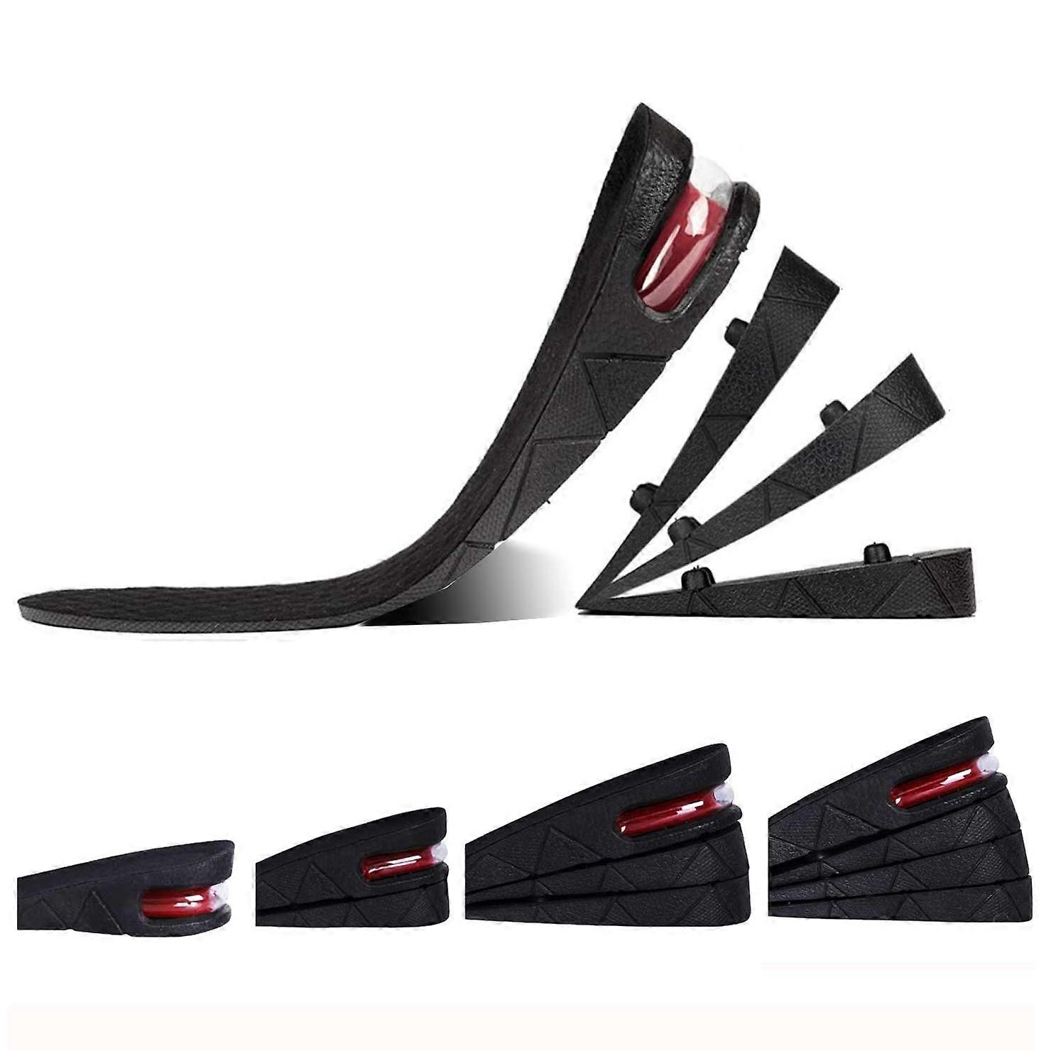 Height Increase Insole, 4-Layer Heel Shoe Lift with Air Cushion Elevator Kits Inserts (ONE Pair) for Men & Women