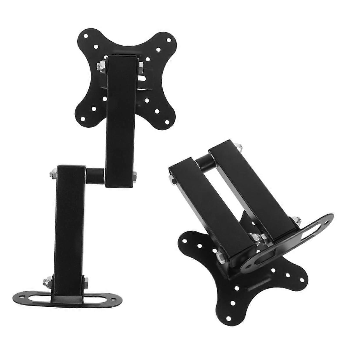 2Pcs Wall Mount Bracket for Computer Monitor Retractable Display Holder Stand with Full Motion Capability Fits