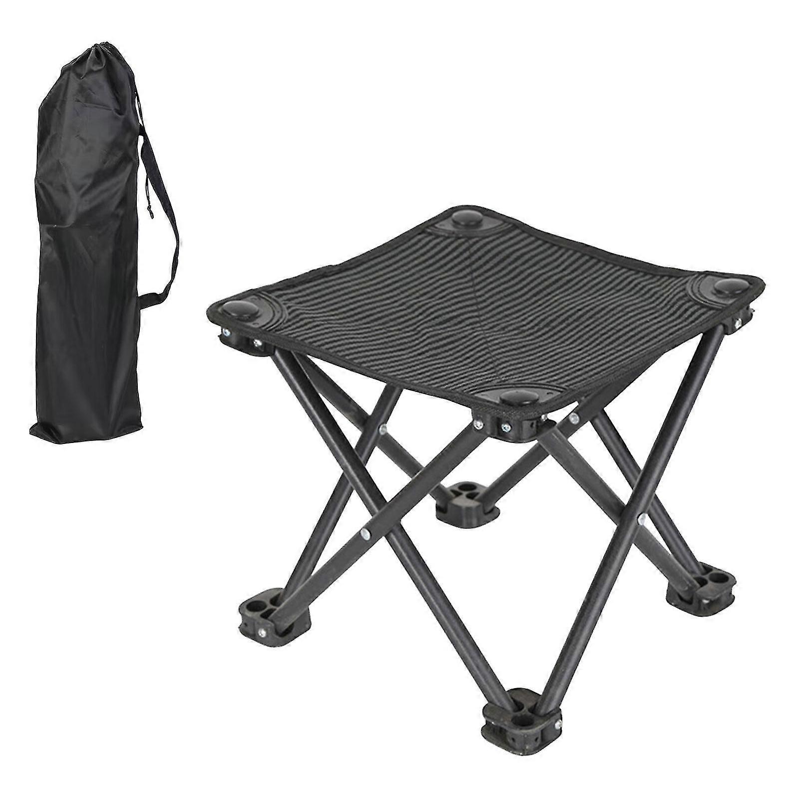 Collapsible Stool Footrest Foldable Camping Stool for Camping Outside Picnic White without Bag