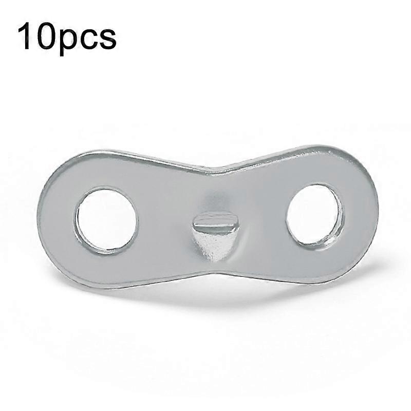 10pcsアウトドアキャンプアルミニウム合金双眼風ロープバックルキャノピーテントプルロープストップ調整ピース、色:シルバー