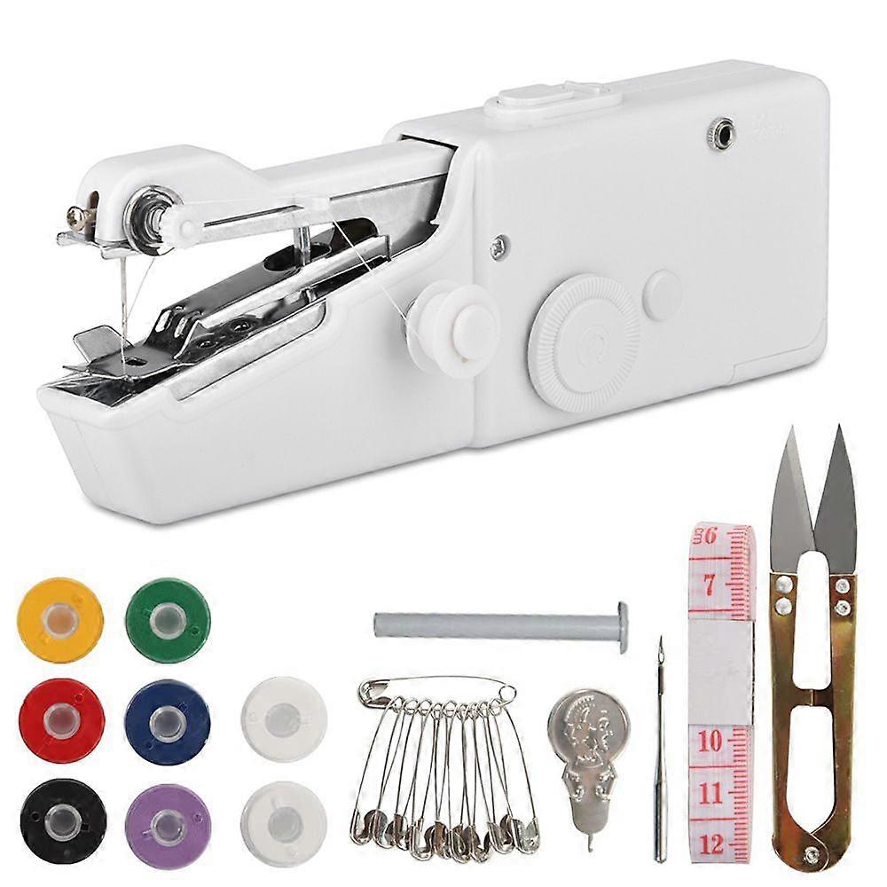 Handheld portable electric sewing machine small white mini sewing machine