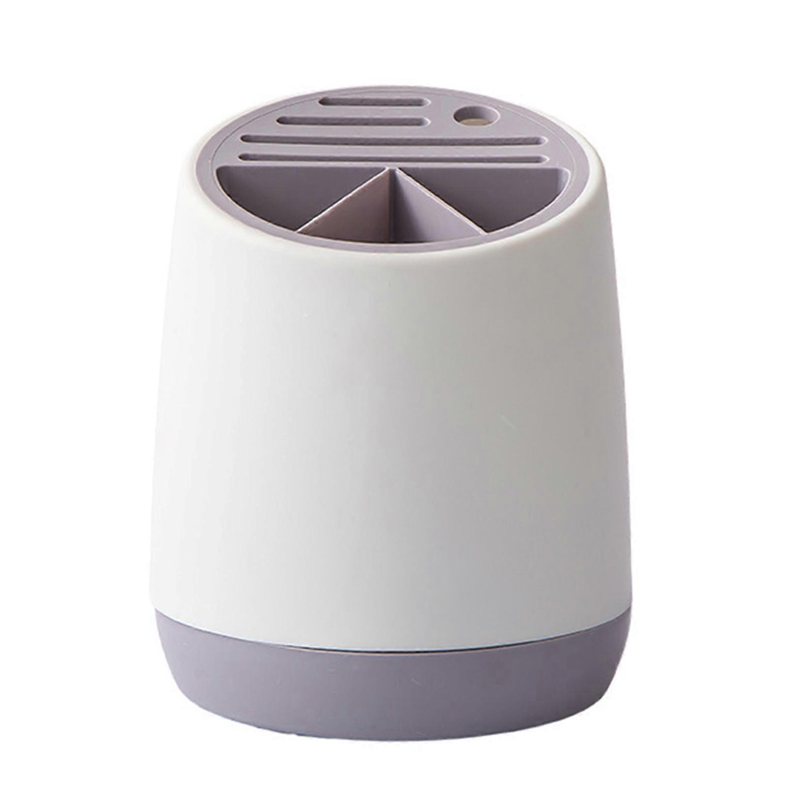 Holder Plastic 360° Rotating Multifunctional Large Capacity Knife Block for Kitchen Tabletop Chopsticks