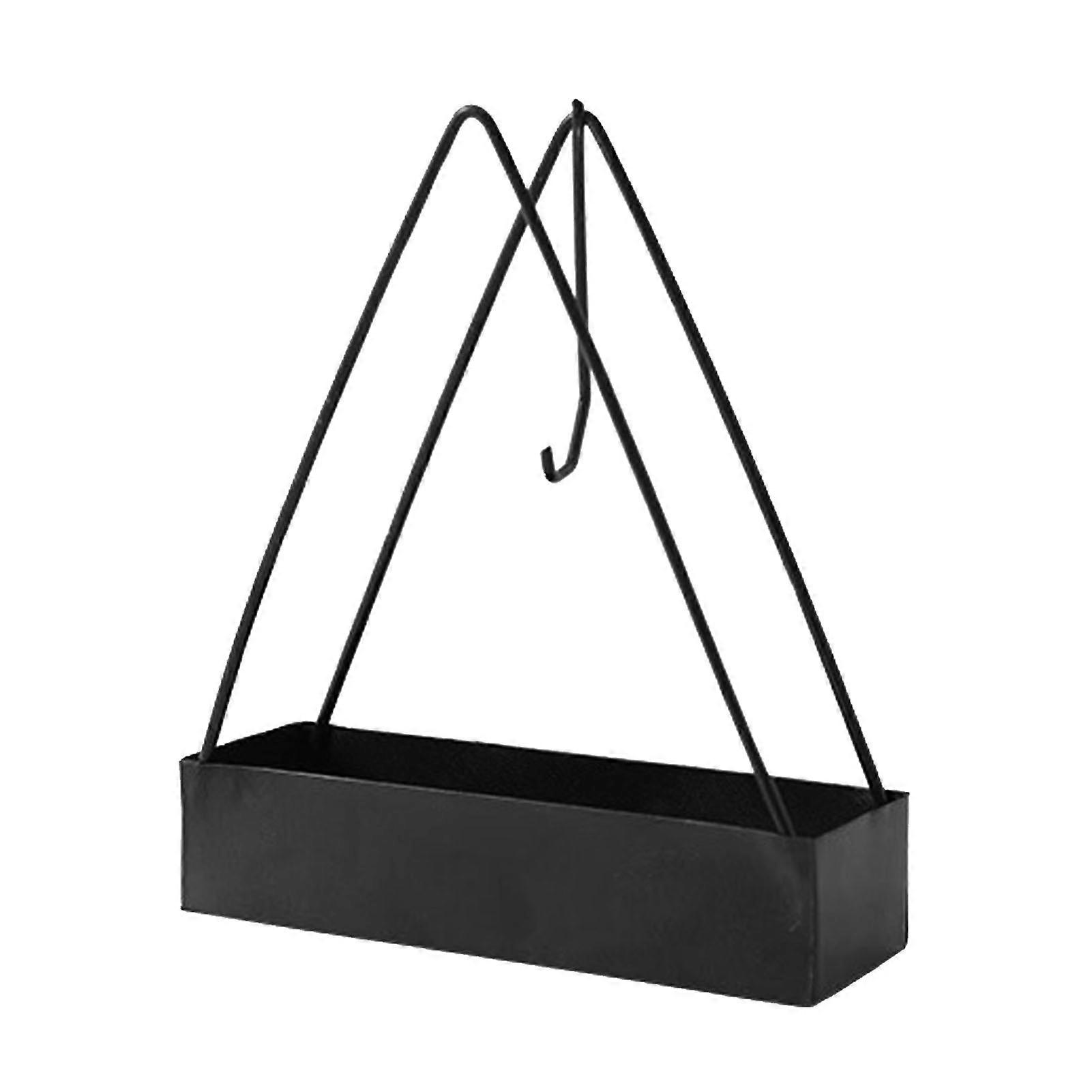 Metal Triangular Thicken Iron Widened Base Prevent Scald Space Saving Hanging Coil Incense Tray Holder for Bedroom