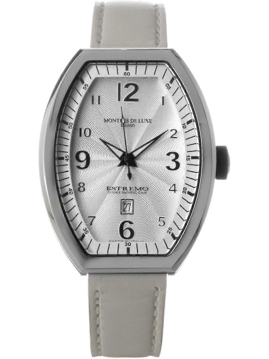 Montres De Luxe Vit Äkta Läder 09EX-LAS-8300 Damklocka