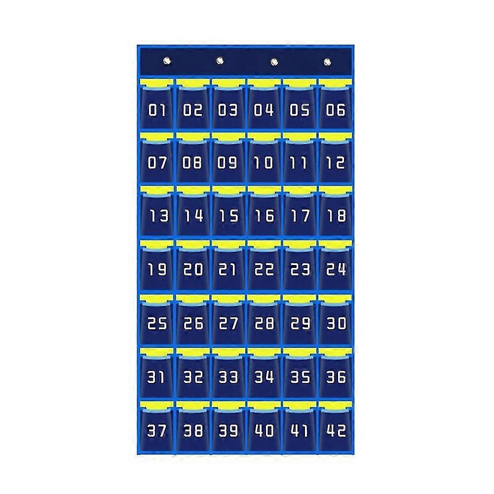 42 Numbered Pockets Chart Cell Phone Hanging Organizer Hanging Storage Bag For Classroom Calculator