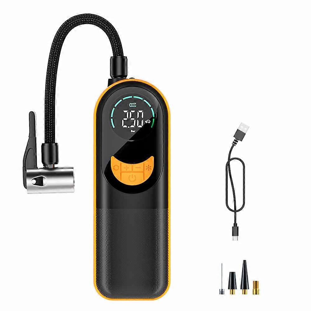 Air compressor, 18650 car tire inflator * 2 * 2000 mah, bicycle pump, 5 inflation modes, digital display, digital lcd sc