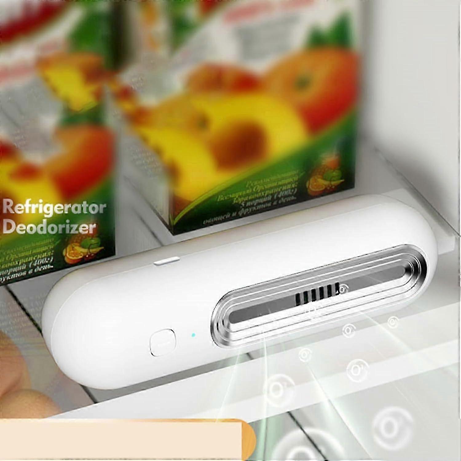 Fridge Freshener, Fridge Odour Eliminator Fridge Deodoriser USB Rechargeable Reusable, O3 Ozone Generators Small Ozone Air Purifier for Fridge Shoe Cl