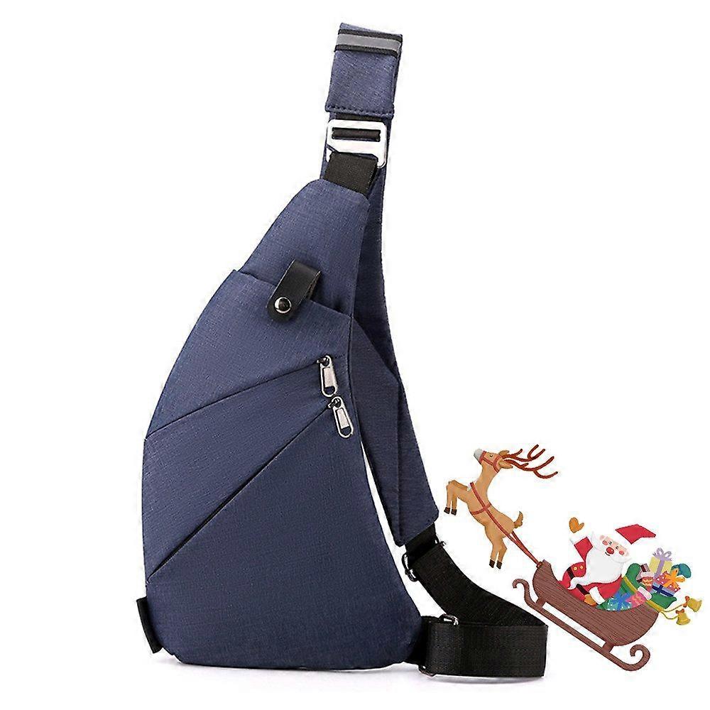 Men's Shoulder Bag with Reflective Design and Adjustable Strap for Stylish Comfort