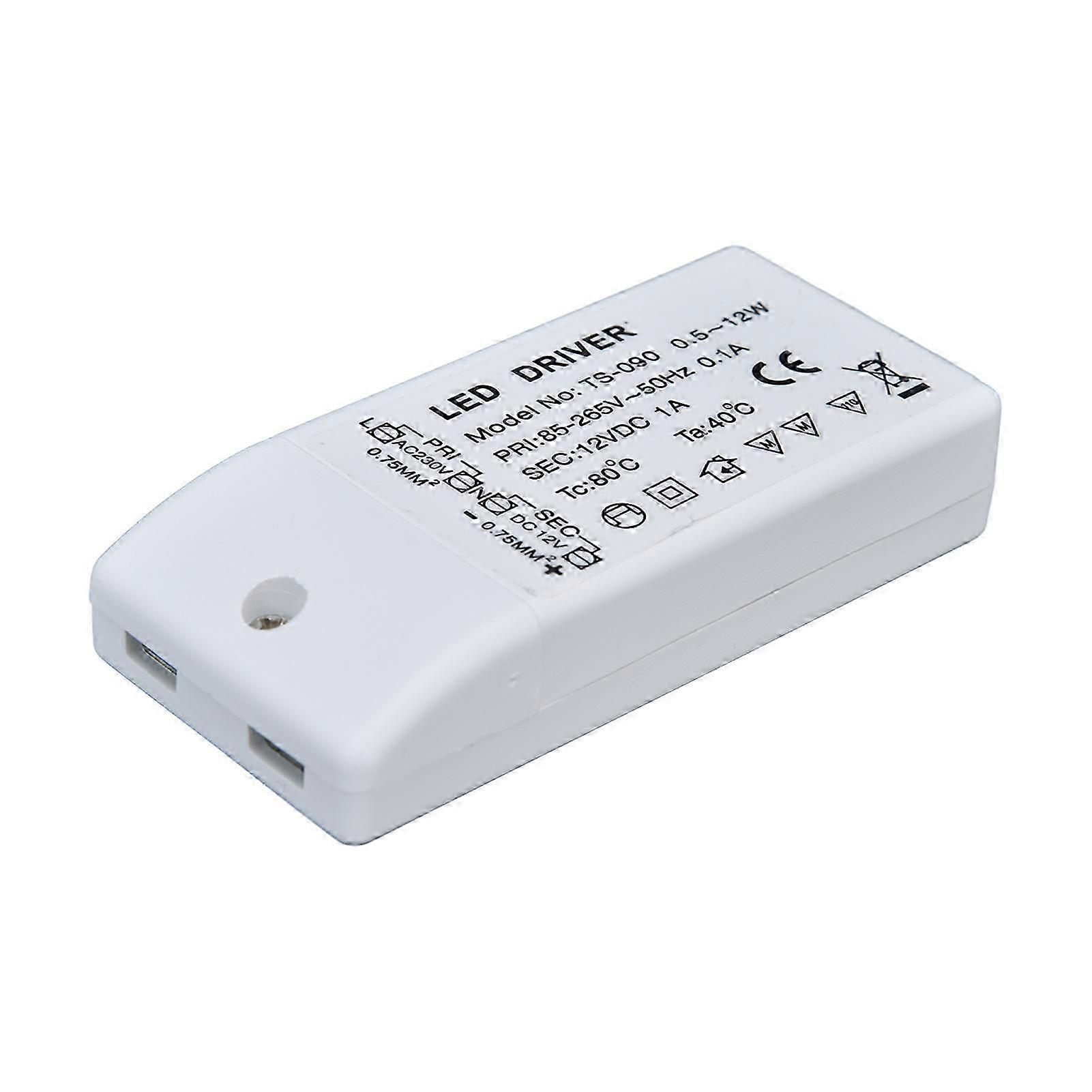 led driver 12w 12v DC 1A strømtransformator til LED lampe konstant strøm drev effekt AC 85-265v