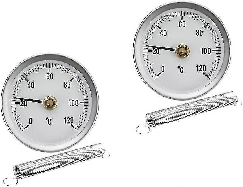 Clip-on Bimetal Thermometer Temperature Gauge Spring Dial - 2 pieces