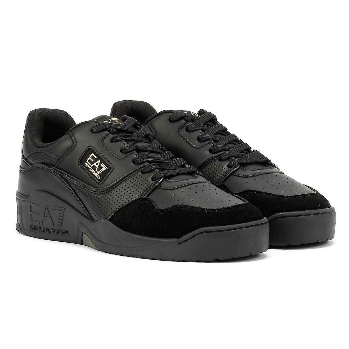EA7 Basket Low Perf Men's Black/Gold Trainers