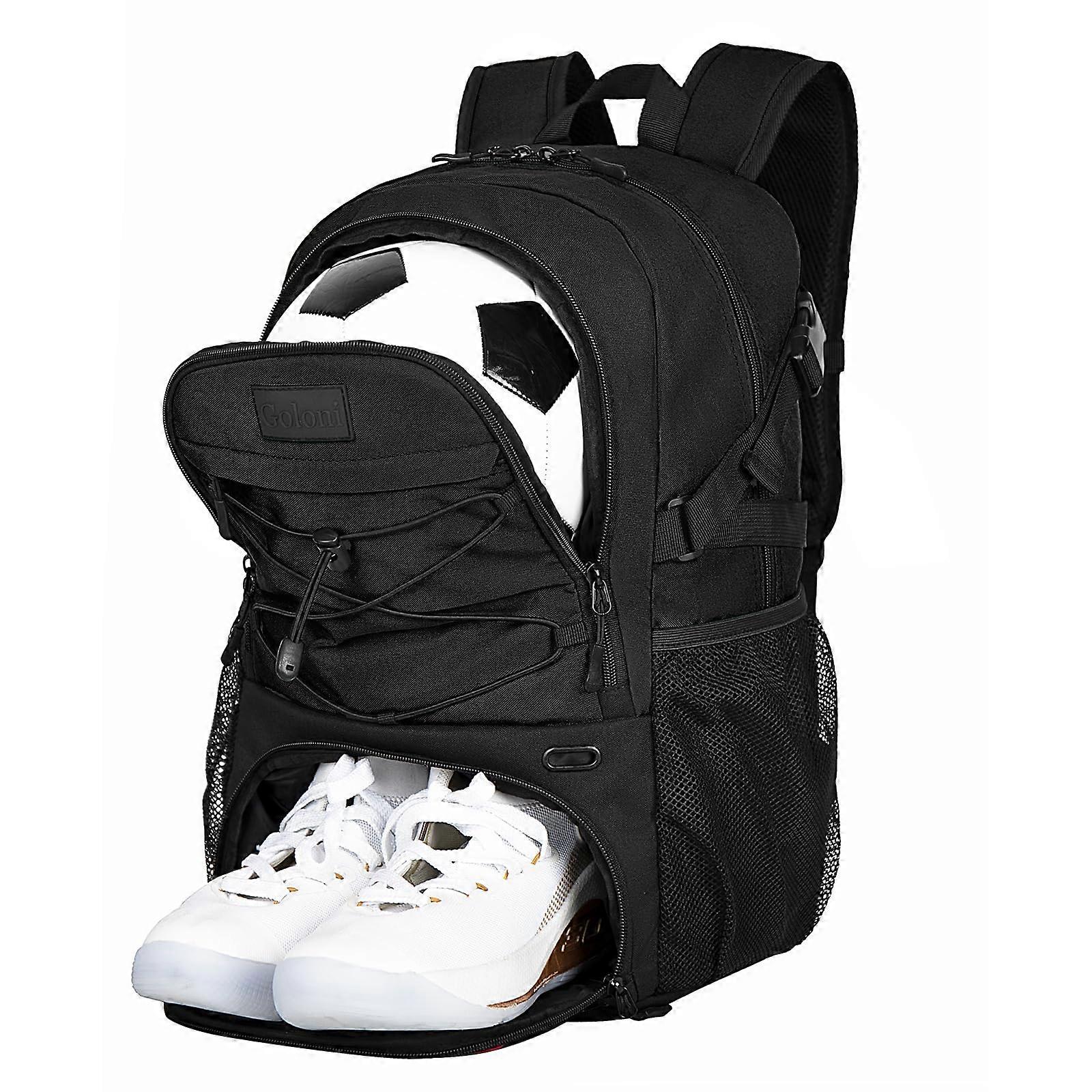 Soccer Backpack and Basketball Backpack with Ball and Shoe Compartment, Durable Sports Backpack for Athletes