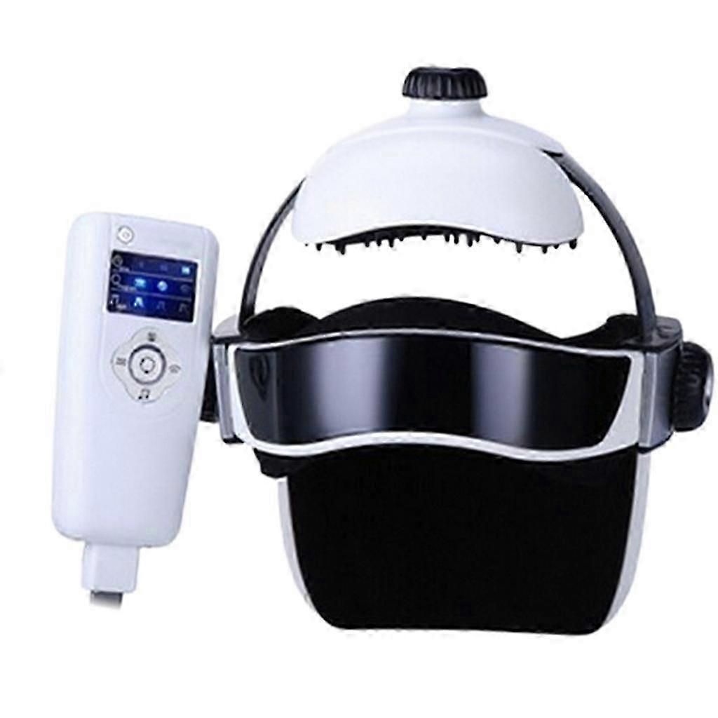 Electric For Head Massager Intelligent Air Pressure Vibration Finger Press Relaxation With Music Soothing Relax Helmet For Home Office Use