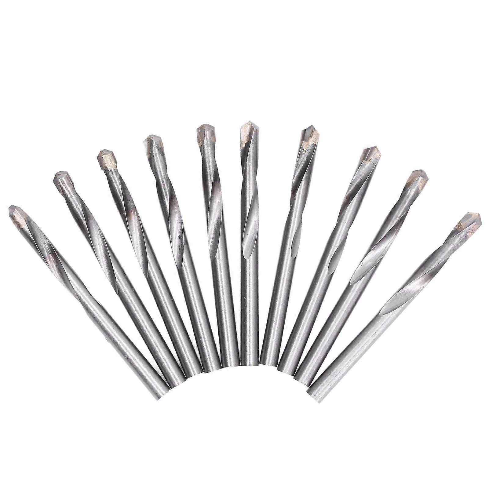 10Pcs Straight Shank Twist Drill Tungsten Steel Engraving Milling Cutter CNC Router Bit 6mm