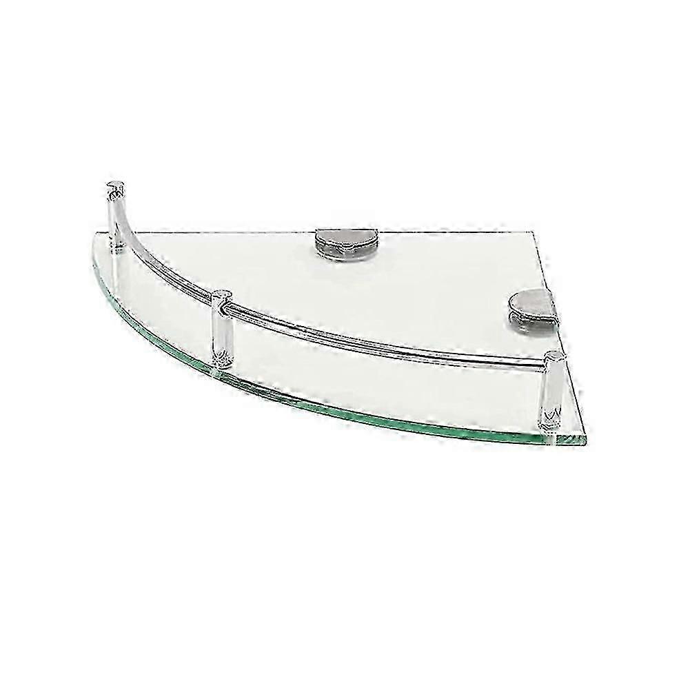 أرفف الحمام ، الحمام الزجاج الزاوية الجرف المثبتة على الحائط ، خفف من الزجاج الجرف لتخزين دش