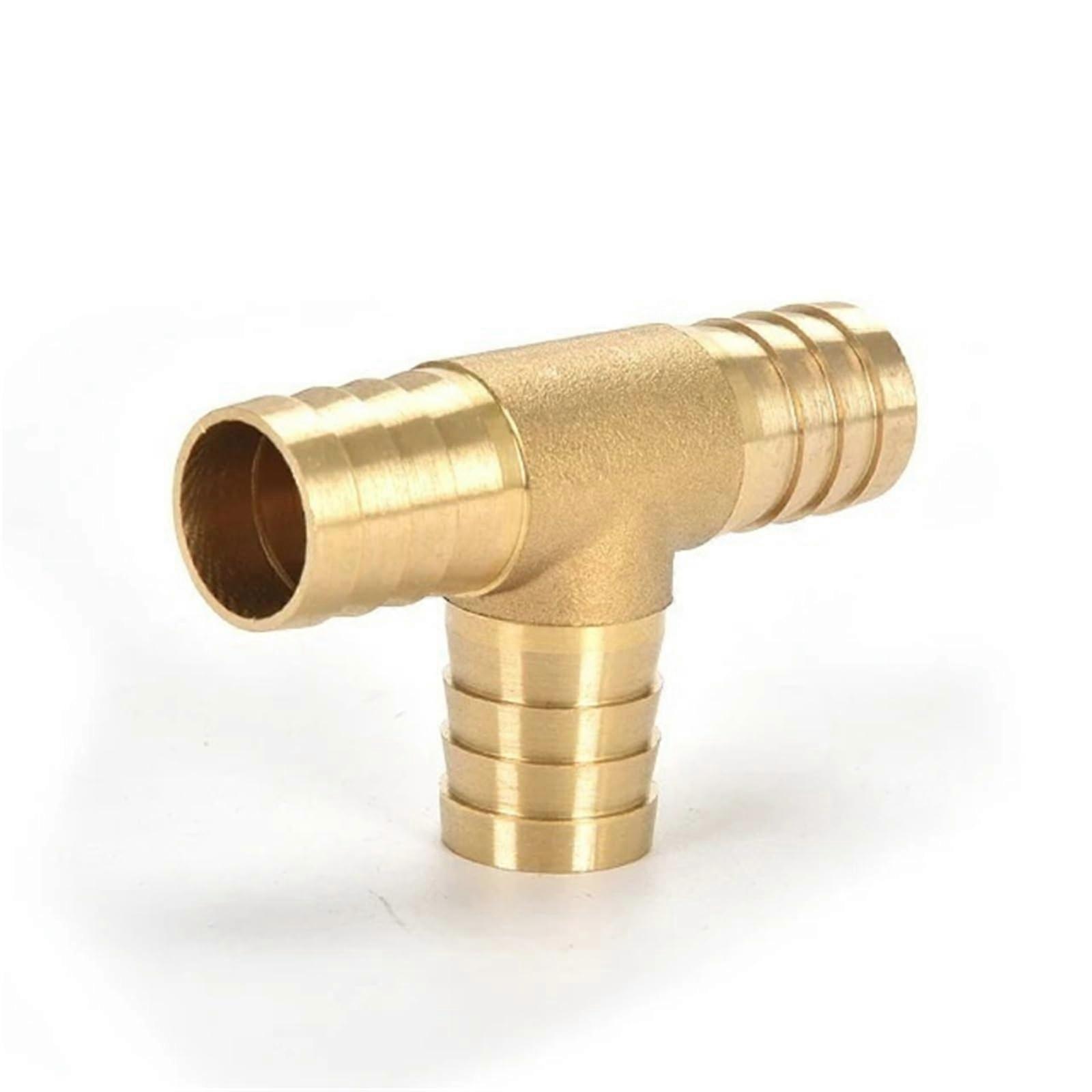 Connector Copper Pagoda Air Fuel Water Tube Brass Barb Pipe Fitting Barbed Joint Coupler For 1Pcs(T3way,6MM10MMOTHER)