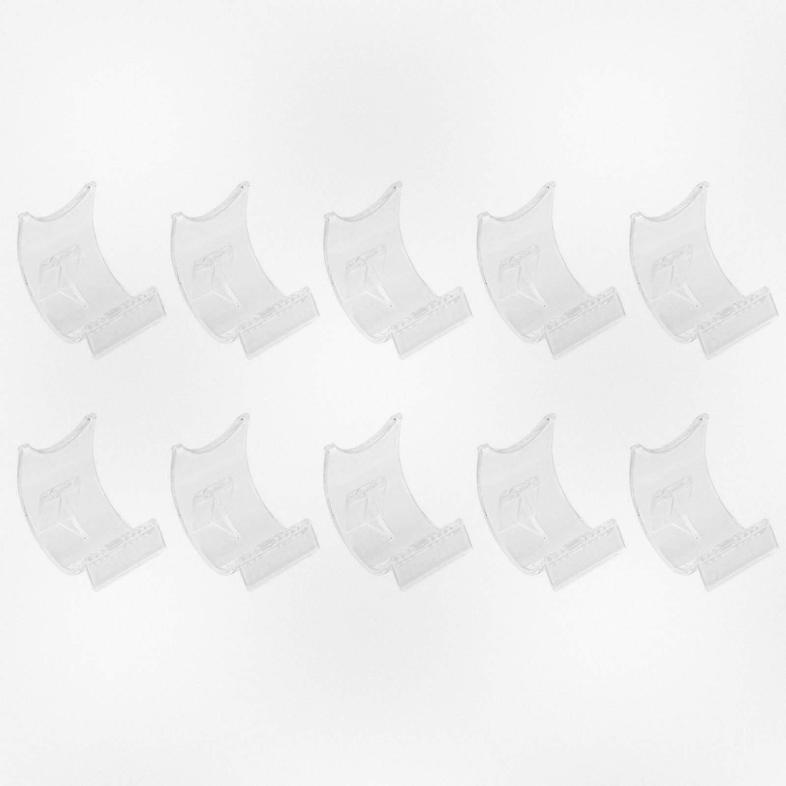10Pcs Clear Desktop Phone Stands Versatile Storage Organizer Multi-functional Display Shelf