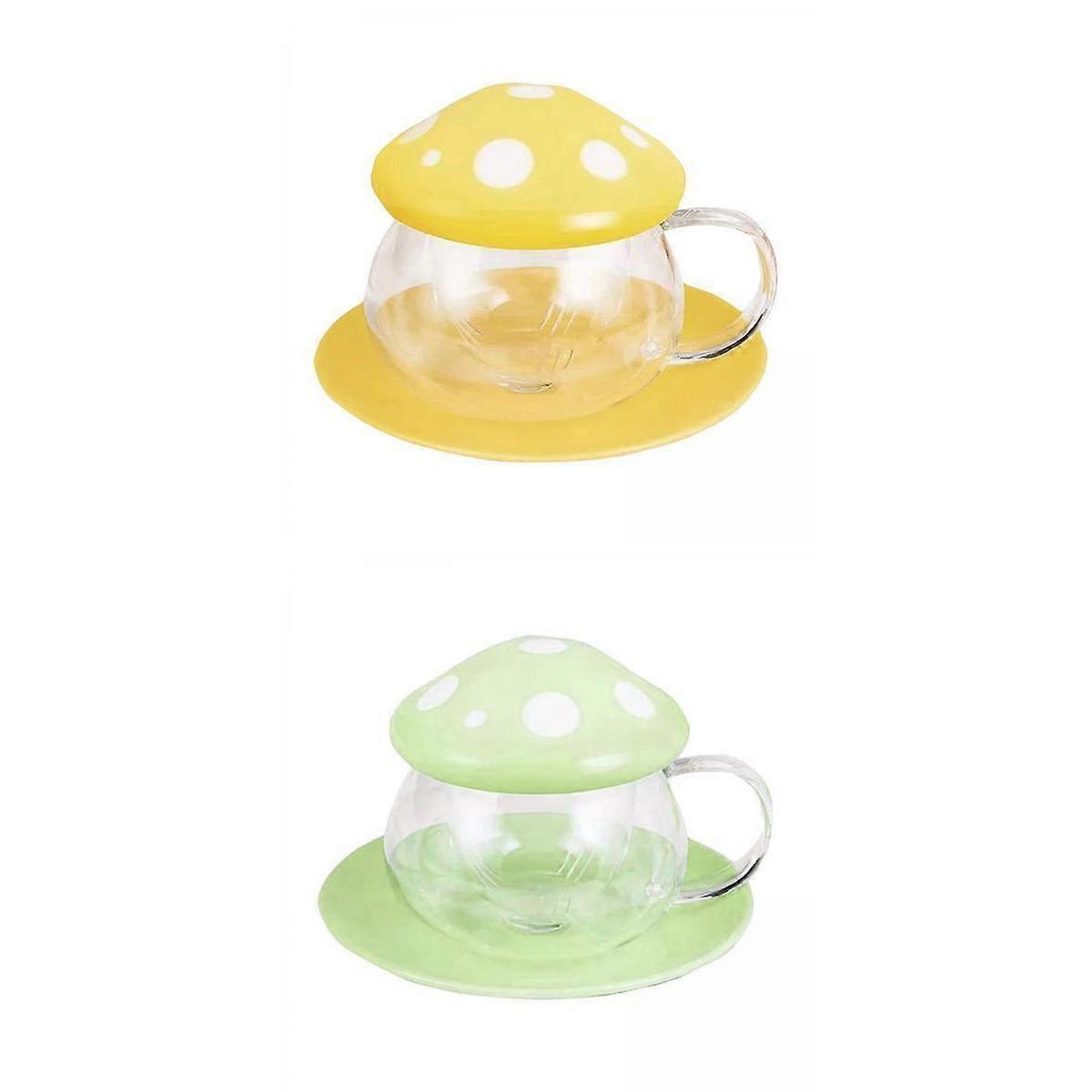2pcs Tea Mug with Strainer Filter for Loose Tea lid 290ML