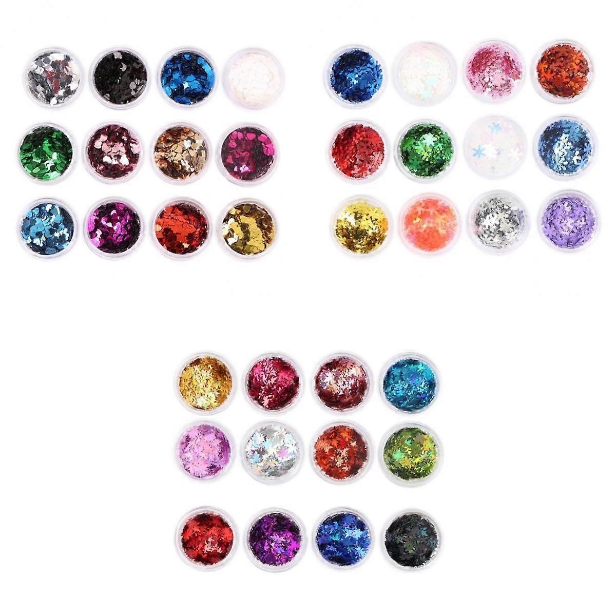 36Pcs Nail Glitter Sequins Nails DIY