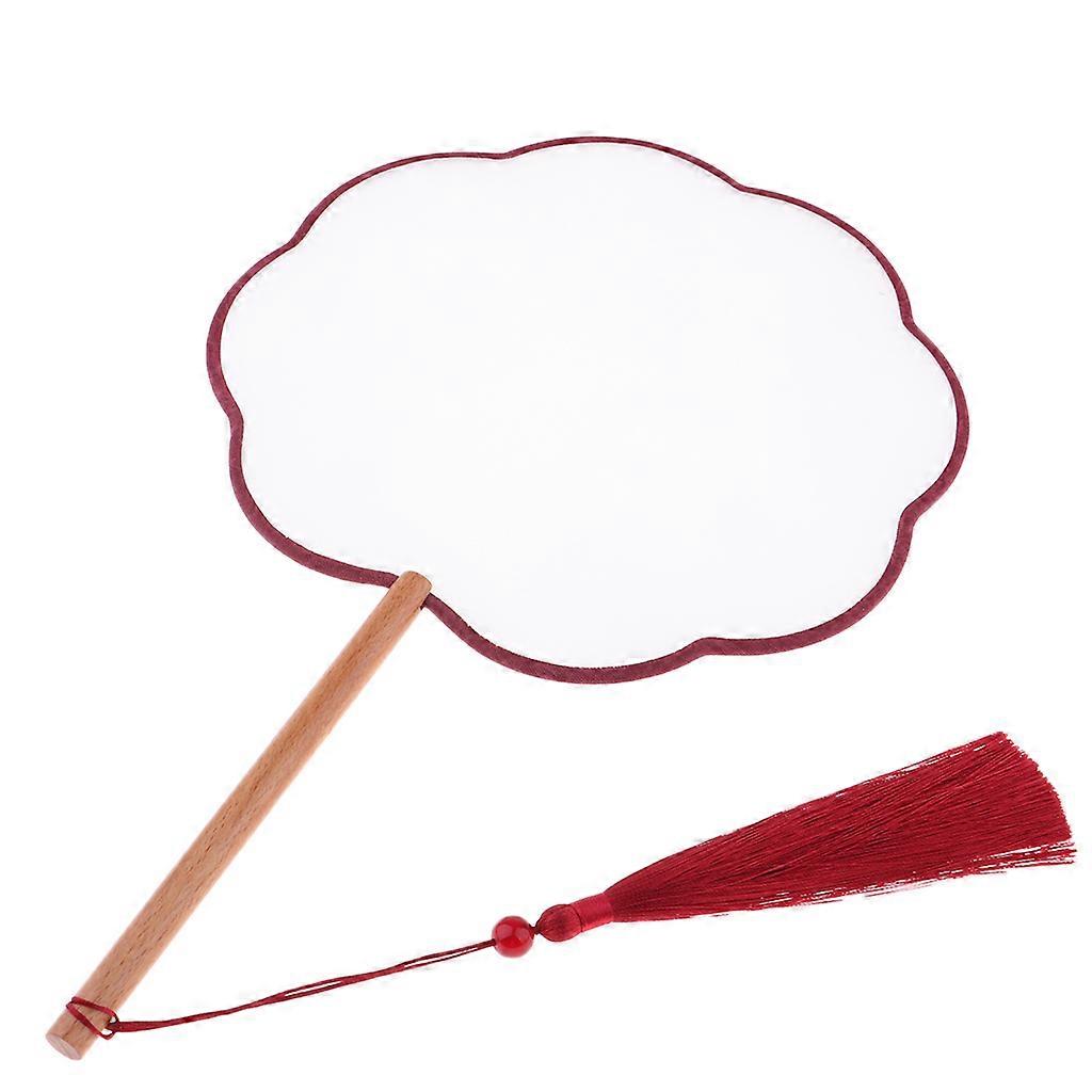 DIY Blank Drawing Painting Handheld Silk for Dancing Party Favors