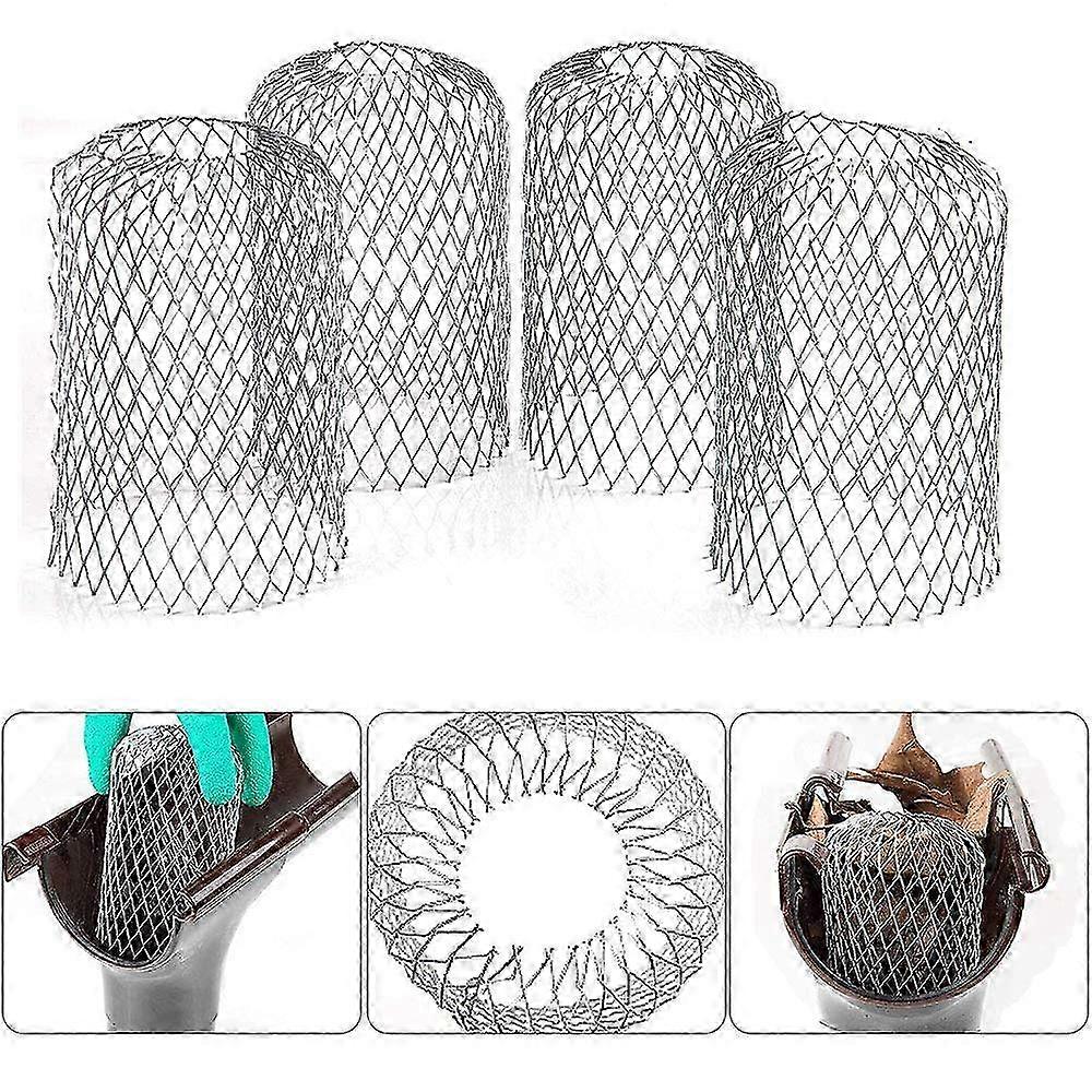 4PCS Aluminium Gutter Skärmar Expanderbar Metall Gutter Guards Sil