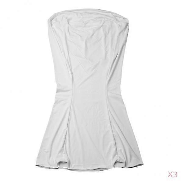 3pcs Stretch Cocktail Poseur Spandex Table Cover Cloth Decor White