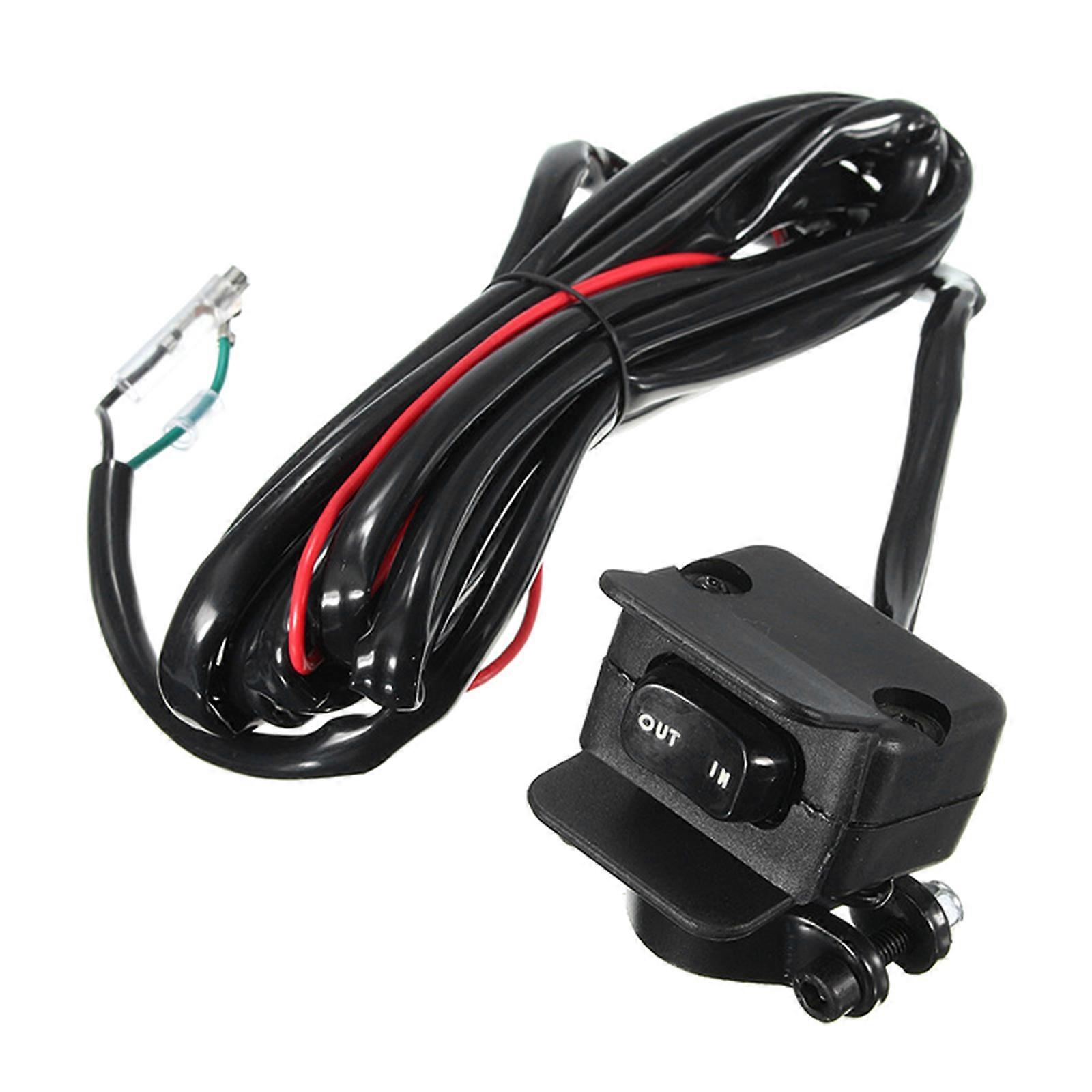 Heavy Duty Handlebar Control Line Winch Rocker Switch 3-Meter Handlebar Control Warn Accessories for ATV/UTV Durable-