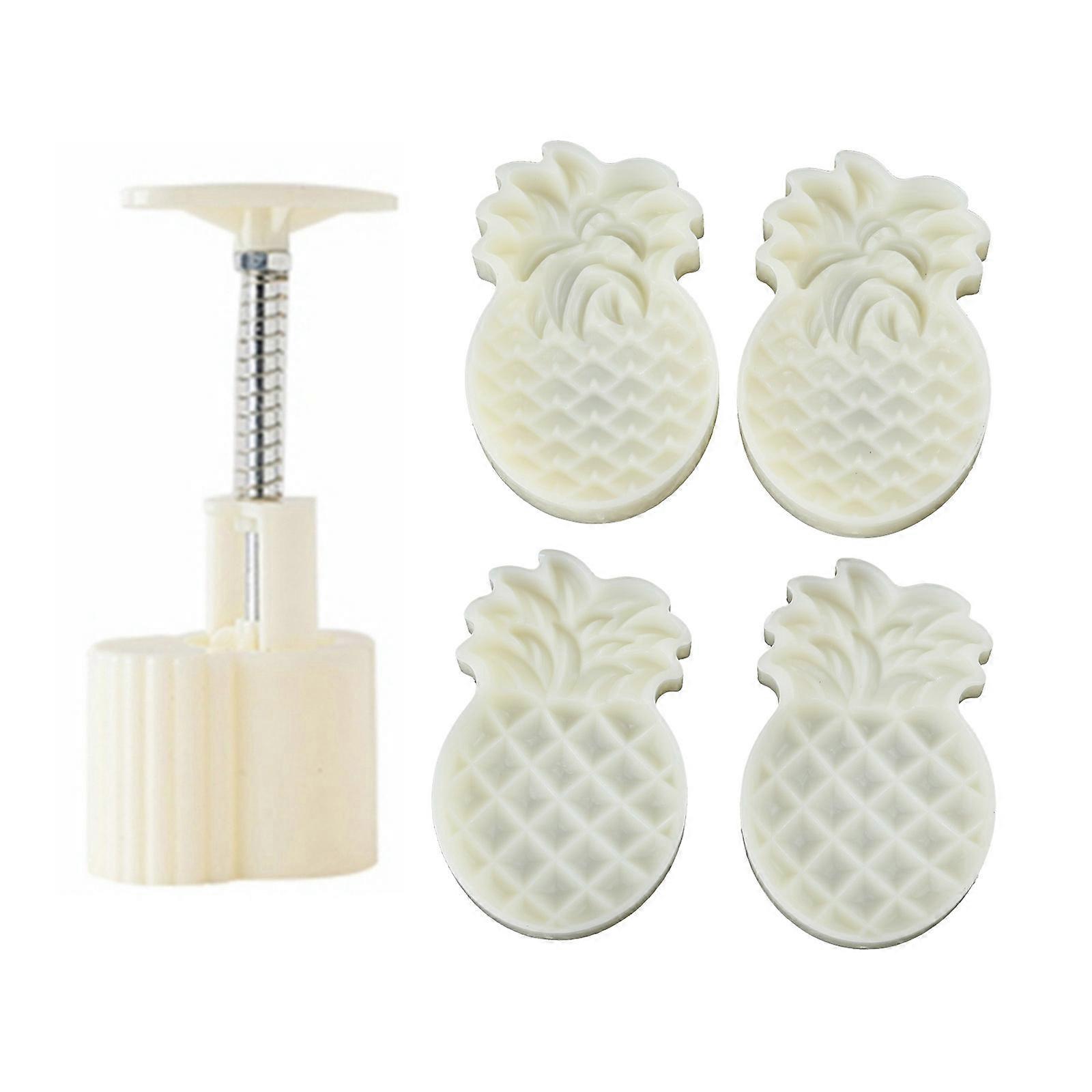 プラスチック月餅型パイナップルスタンプクッキーカッターケーキ型手圧ベーキングアクセサリー中秋節キッチンガジェット