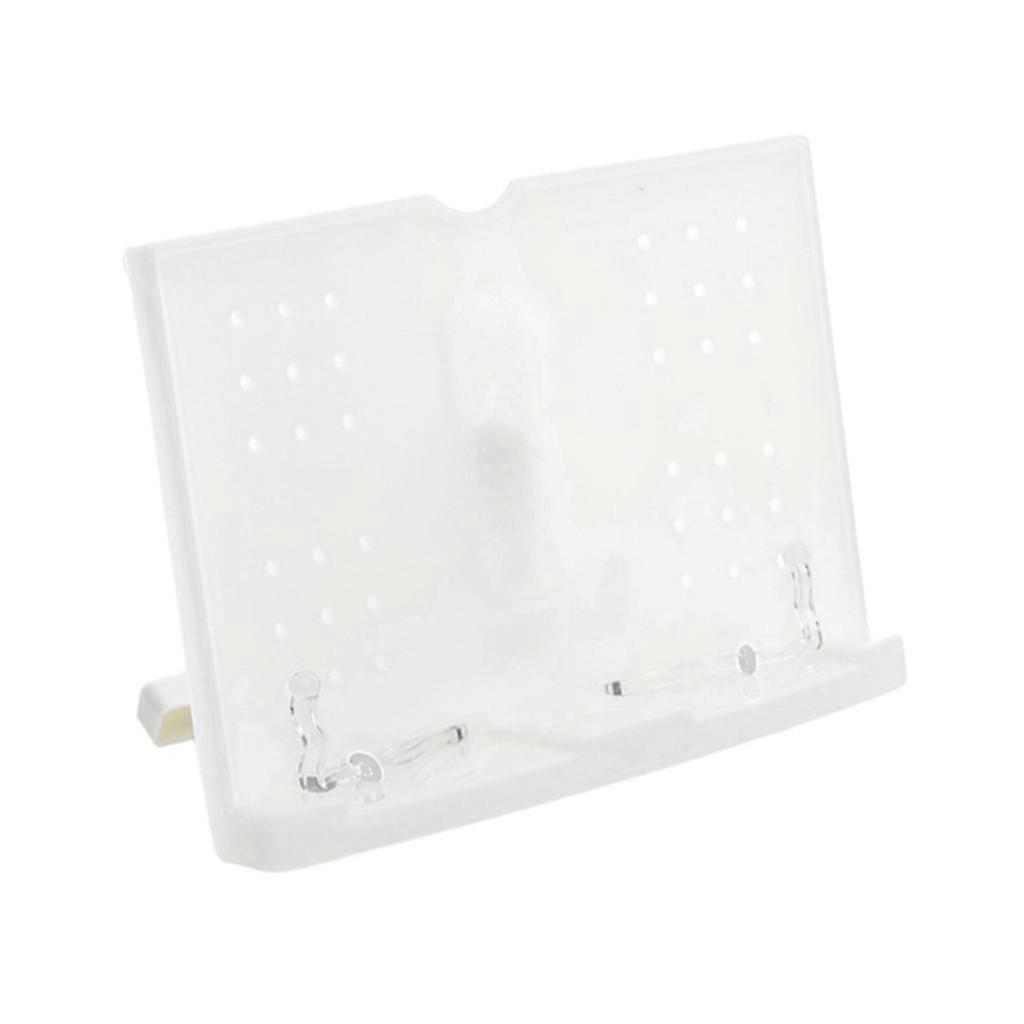 Foldable Reading Book Holder Bookend Music Score Recipe Shelf Folding Holder Bookstand Cookbook Organizer White