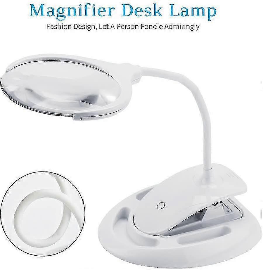 Flexible Silicon Magnifier with LED Light USB Rechargeable and Luminescence Adjustability