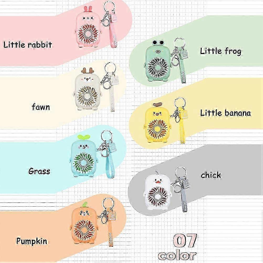 Mini søte dyrevifter med nøkkelring (rosa)