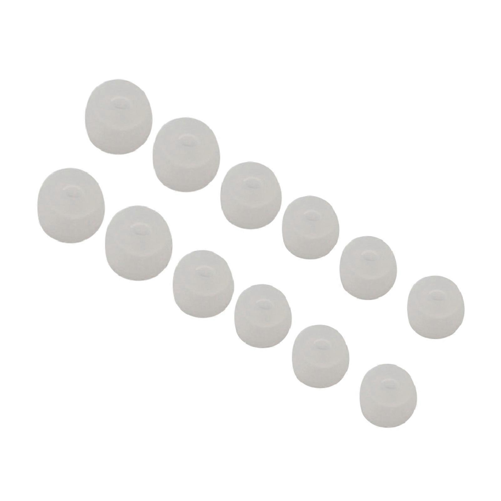 12PCS Silicone Earbud Tips, S/M/L, 6 Pairs, White/Black/Transparent