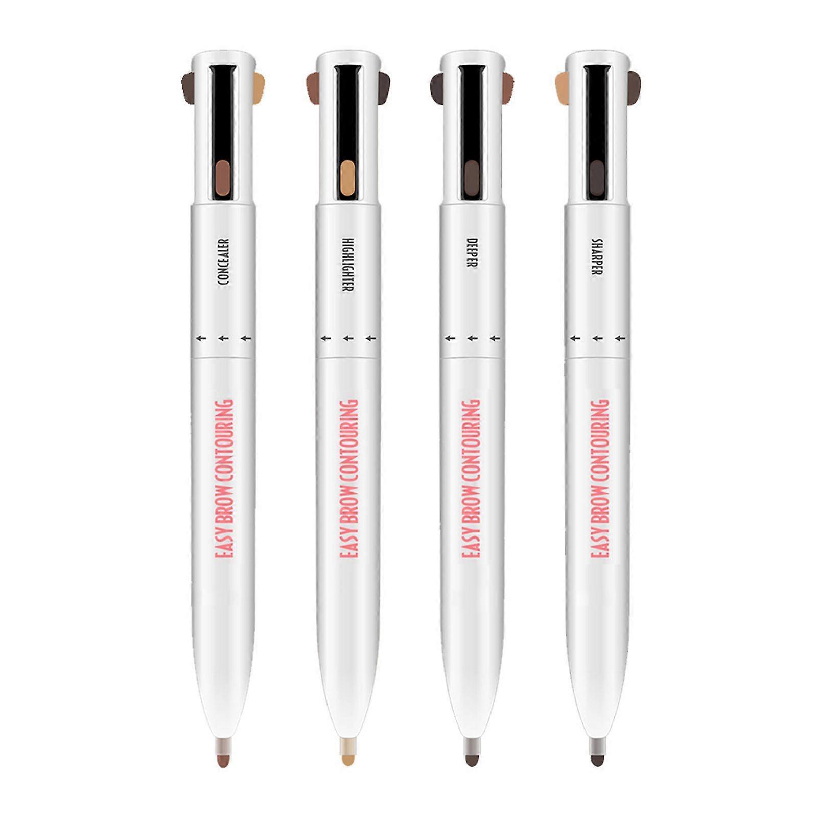 4-in-1 Eyebrow Contour Pen Waterproof Defining Highlighting Eye Brow Eyebrow Pencil Natural Brows Makeup Cosmetic Tool